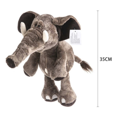 Elefánt – 35 cm, barnás szürke