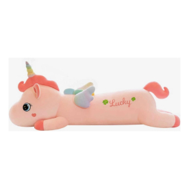 Unikornis hosszúkás 65 cm, rózsaszín